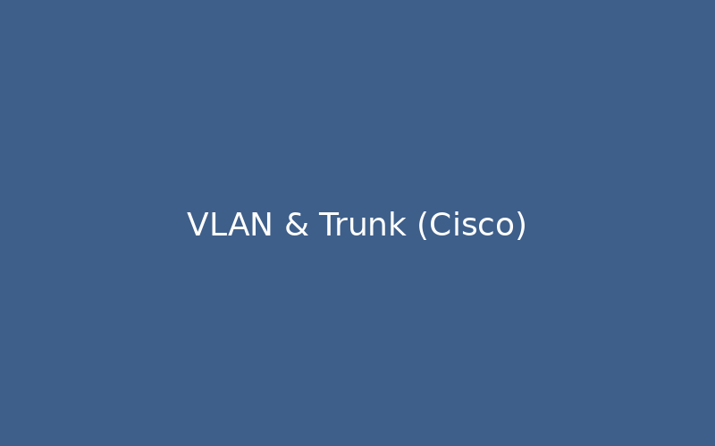 Projet VLAN & Trunk Cisco